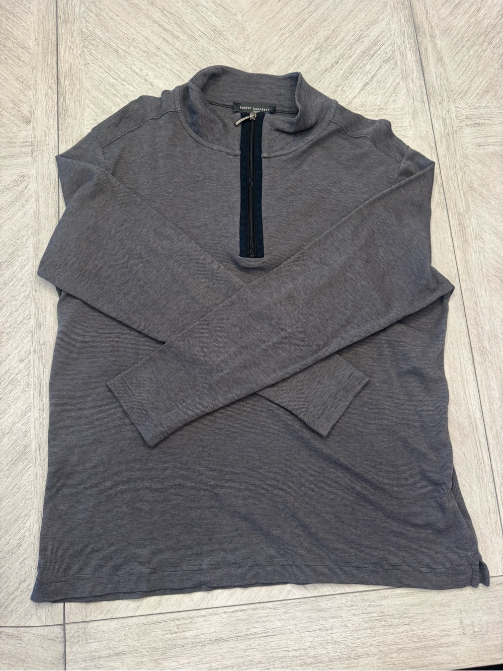 Robert Barakett Men's Charcoal Gray Half-Zip Pullover